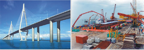 三一拖泵征服水上作业,扬威世界最长跨海大桥--东海大桥工程